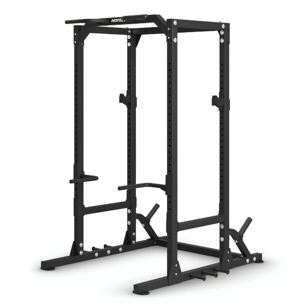 Power Rack Horizon Fitness HPR70 con Barra de Dominadas Multiagarre y 25 Posiciones de Ajuste